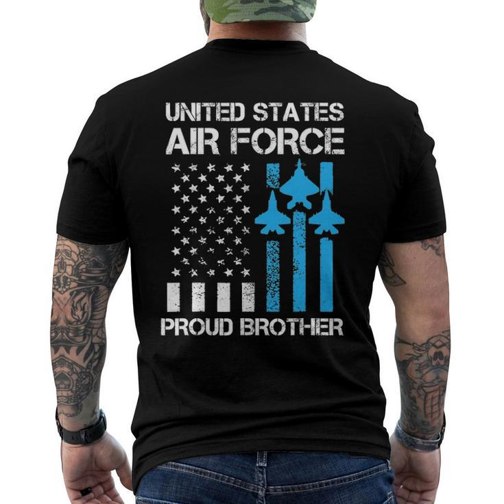 Air Force Us Veteran Proud Air Force Brother 4Th Of July Men's Back Print T-shirt