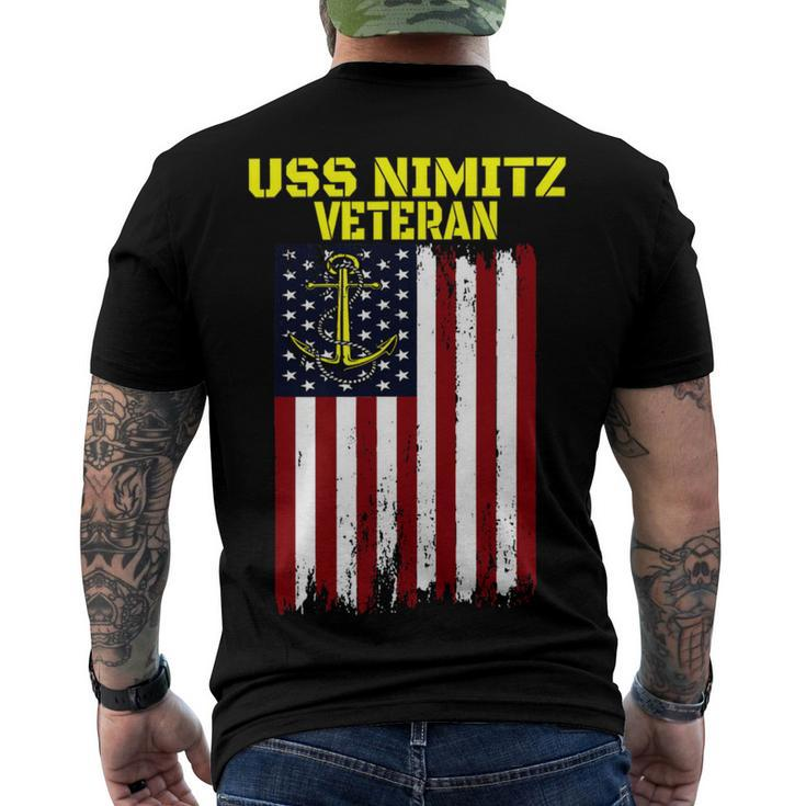 Aircraft Carrier Uss Nimitz Cvn-68 Veterans Day Father Day T-Shirt Men's Crewneck Short Sleeve Back Print T-shirt