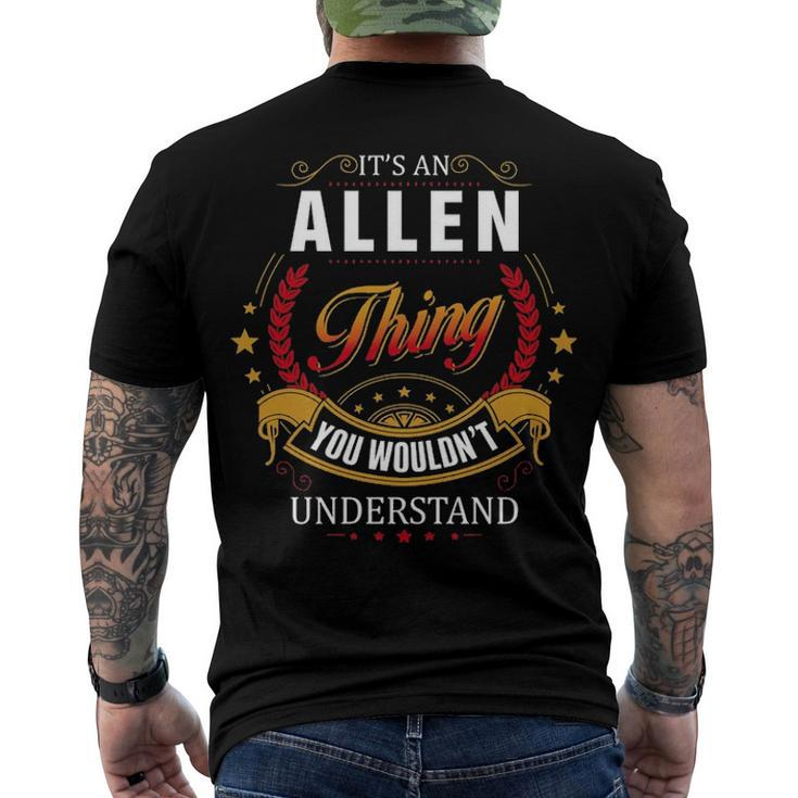 Allen Shirt Family Crest Allen T Shirt Allen Clothing Allen Tshirt Allen Tshirt For The Allen Men's T-Shirt Back Print