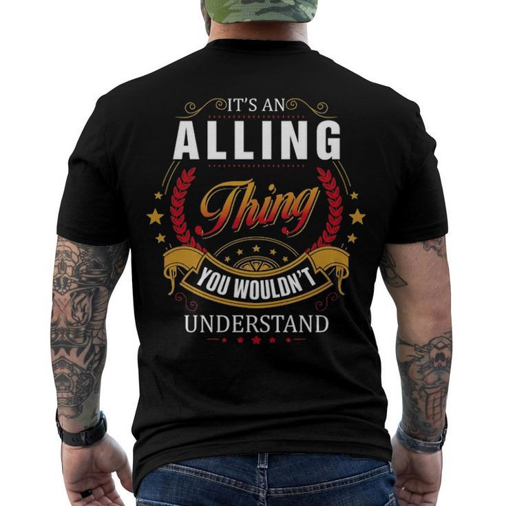 Alling Shirt Family Crest Alling T Shirt Alling Clothing Alling Tshirt Alling Tshirt For The Alling Men's T-Shirt Back Print