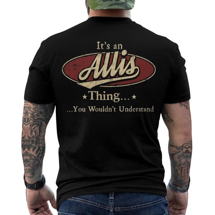 Allis Name Print T Shirts Shirts With Name Allis Men's T-Shirt Back Print