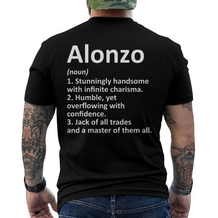 Alonzo Definition Personalized Name Birthday Idea Men's Back Print T-shirt