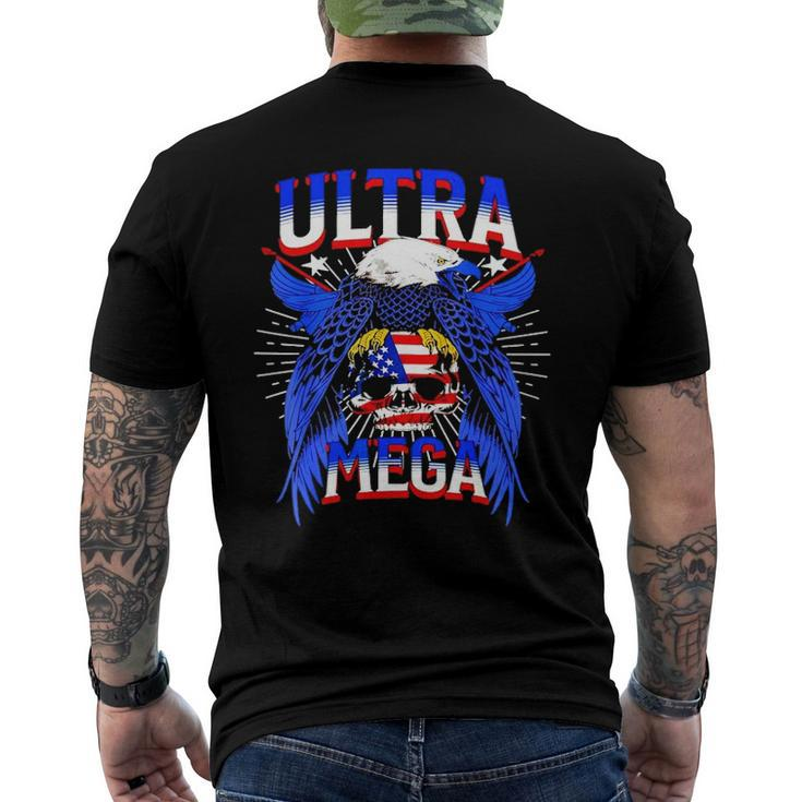 America Eagle Skull Ultra Mega The Great Maga King Ultra Mega Patriot Men's Back Print T-shirt