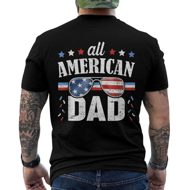 All American Dad 4Th Of July Fathers Day 2022 Men's T-shirt Back Print