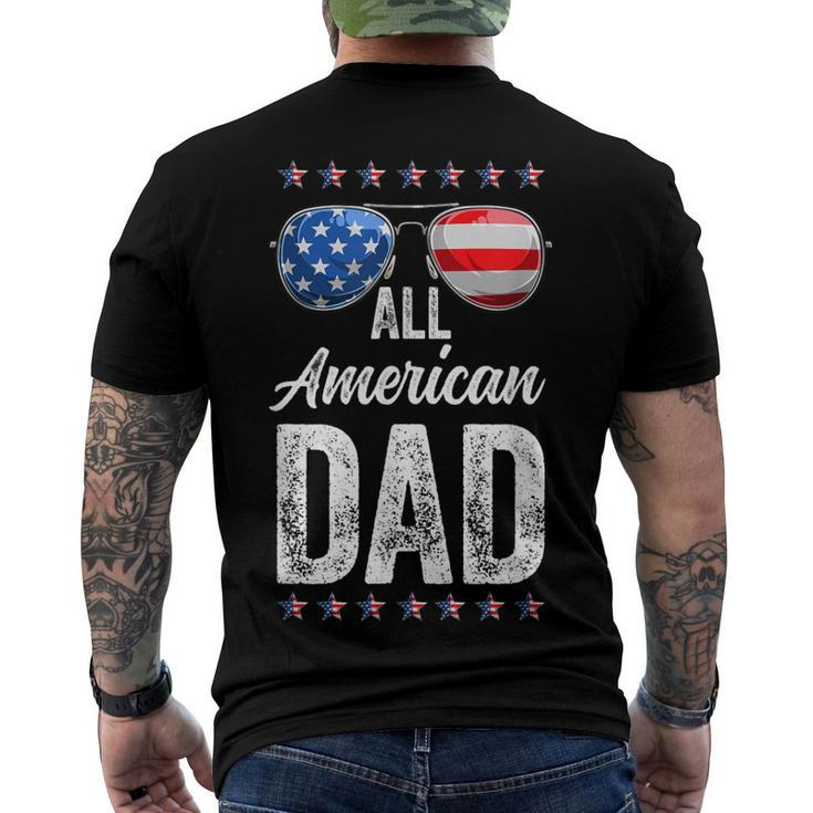 All American Dad 4Th Of July Fathers Day Men Daddy Dad Men's T-shirt Back Print