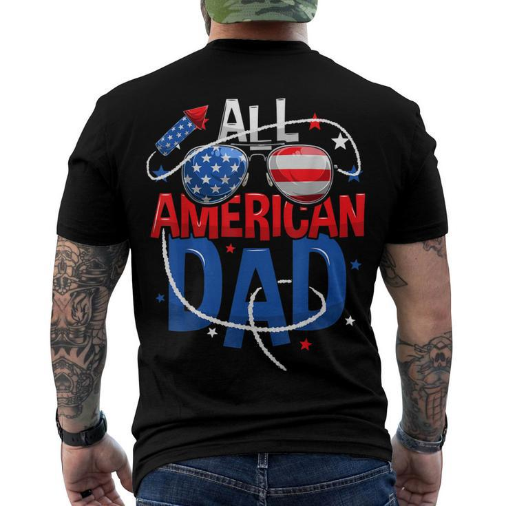 Mens All American Dad 4Th Of July Fathers Day Men Matching Family Men's T-shirt Back Print