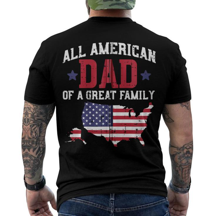 All American Dad Usa Flag 4Th Of July Fourth Patriot Men Zip Men's T-shirt Back Print