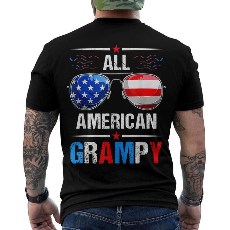 All American Flag Grampy July 4Th Sunglasses Usa Patriotic Men's T-shirt Back Print