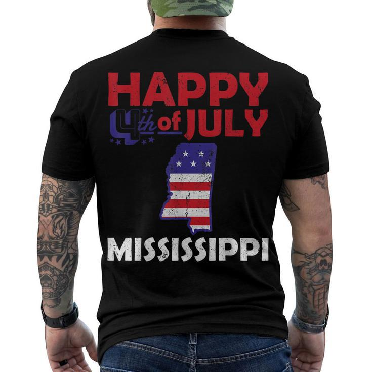 American Independence Day 4Th July Veteran Mississippi Men's T-shirt Back Print