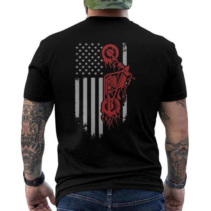 American Motorcyclist Motorcycle Sport Lover Men's Back Print T-shirt