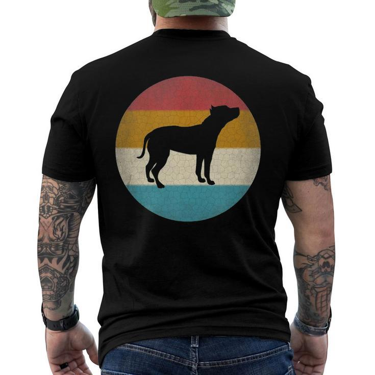 American Staffordshire Terrier Dog Vintage Retro Amstaff Men's Back Print T-shirt
