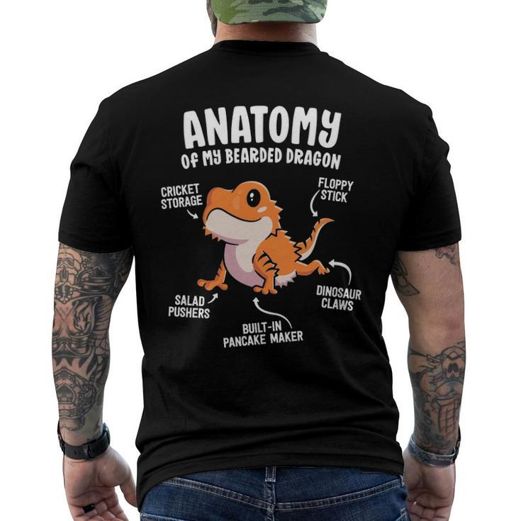 Anatomy Of A Bearded Dragon For Reptile Lover Men's Back Print T-shirt