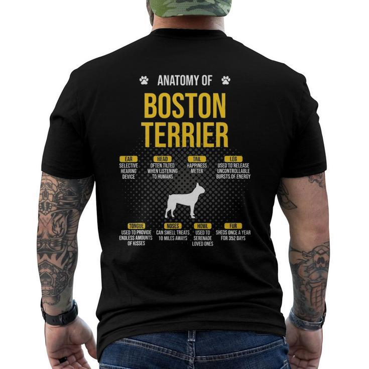 Anatomy Of Boston Terrier Dog Lover Men's Back Print T-shirt