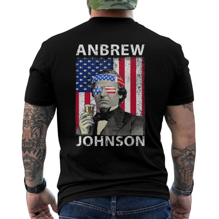 Anbrew Johnson 4Th July Andrew Johnson Drinking Party Men's Back Print T-shirt