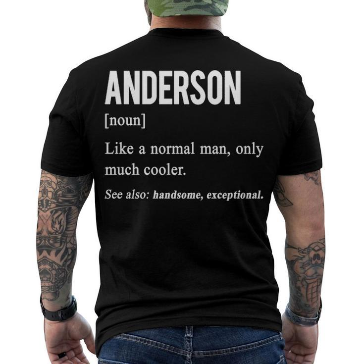 Anderson Name Anderson Definition Men's T-Shirt Back Print