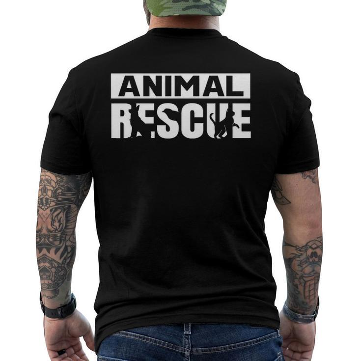 Animal Rescue Saving Rescuer Save Animals Men's Back Print T-shirt