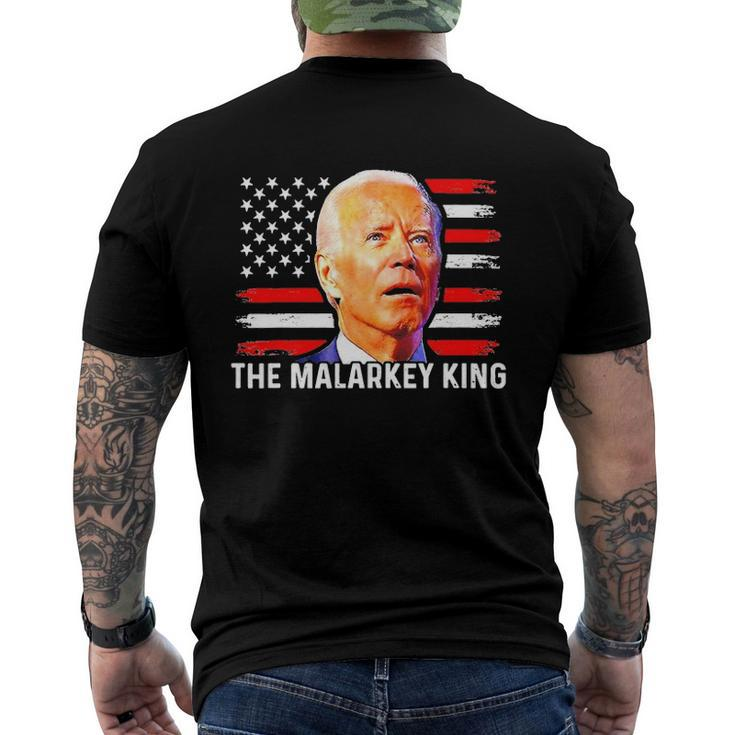 Anti Joe Biden The Malarkey King Pro Trump Ultra Maga King Men's Back Print T-shirt