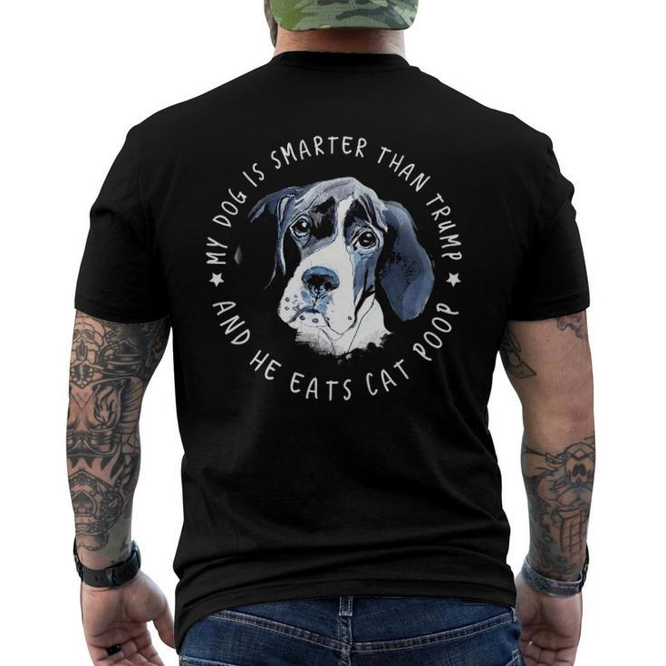 Anti Trump For Dog Lovers Men's Back Print T-shirt