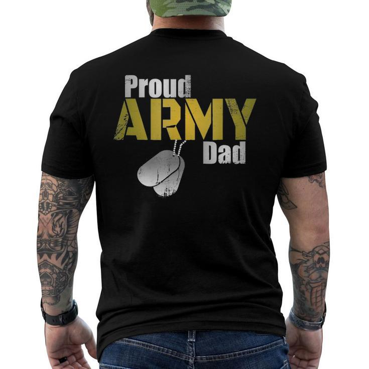 Army Dad Proud Parent US Army Military Family Men's Back Print T-shirt