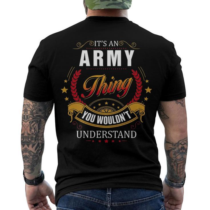 Army Shirt Family Crest Army T Shirt Army Clothing Army Tshirt Army Tshirt For The Army Men's T-Shirt Back Print