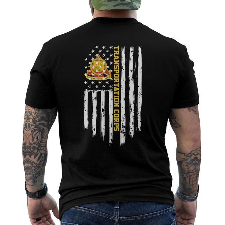 Army Transportation Corps American Flag Men's Back Print T-shirt