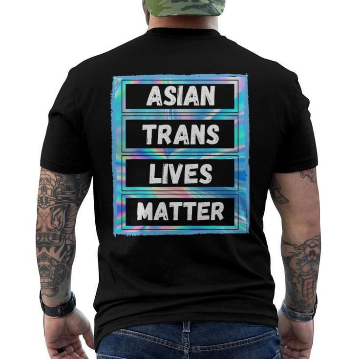 Asian Trans Lives Matter Lgbtq Transsexual Pride Flag Men's Back Print T-shirt