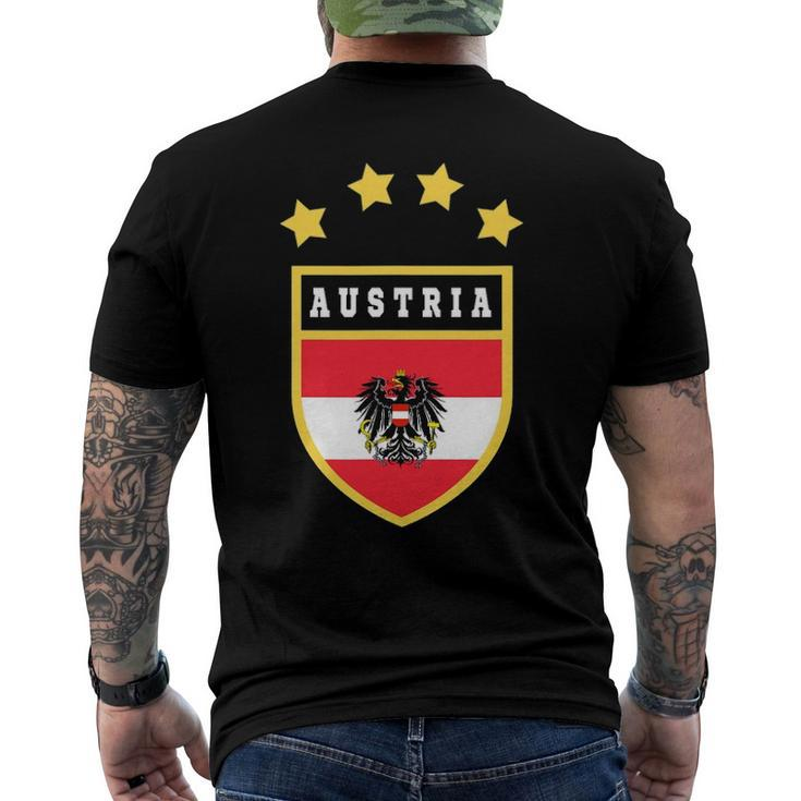 Austria Coat Of Arms Tee Flag Souvenir Vienna Men's Back Print T-shirt