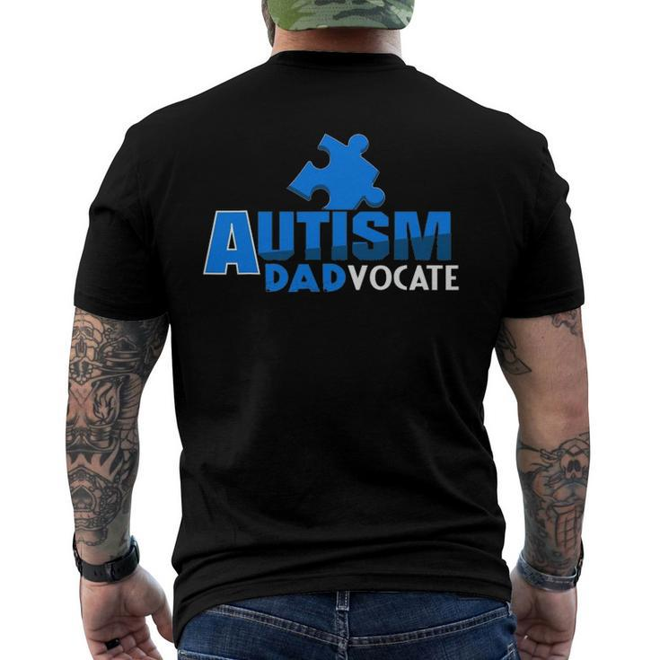 Autism Awareness Autism Dadvocate Autism Dad Men's Back Print T-shirt