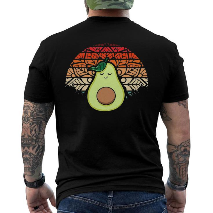 Avocado Yoga Pose Meditation Vegan Meditation Men's Back Print T-shirt