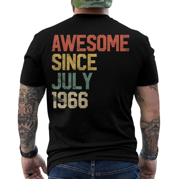 Awesome Since July 1966 Men Woman 55Th Birthday 55 Year Old Men's T-shirt Back Print
