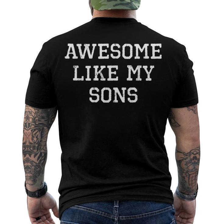 Awesome Like My Sons Mom Dad Cool Men's Back Print T-shirt