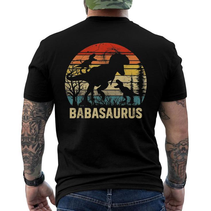 Baba Dinosaur Babasaurus 2 Two Kids Xmas Christmas Men's Back Print T-shirt