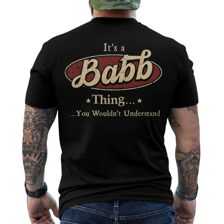 Babb Name Print T Shirts Shirts With Names Babb Men's T-Shirt Back Print