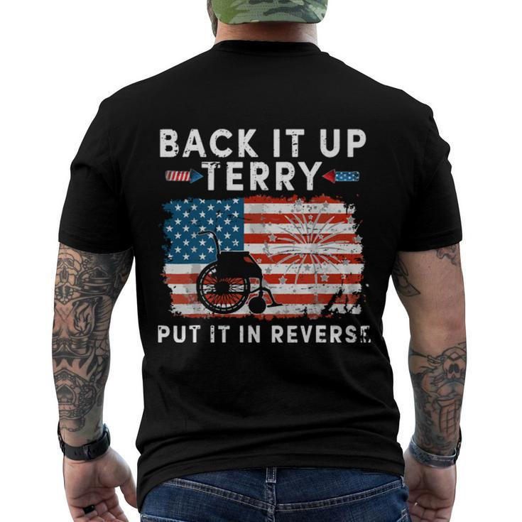 Back Up Terry Put It In Reverse Firework Funny 4Th Of July Independence Day  Men's Crewneck Short Sleeve Back Print T-shirt