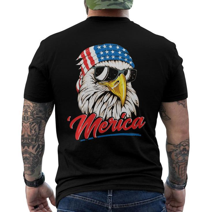 Bald Eagle Merica 80S Mullet Eagle America Usa 4Th Of July Essential Men's Back Print T-shirt