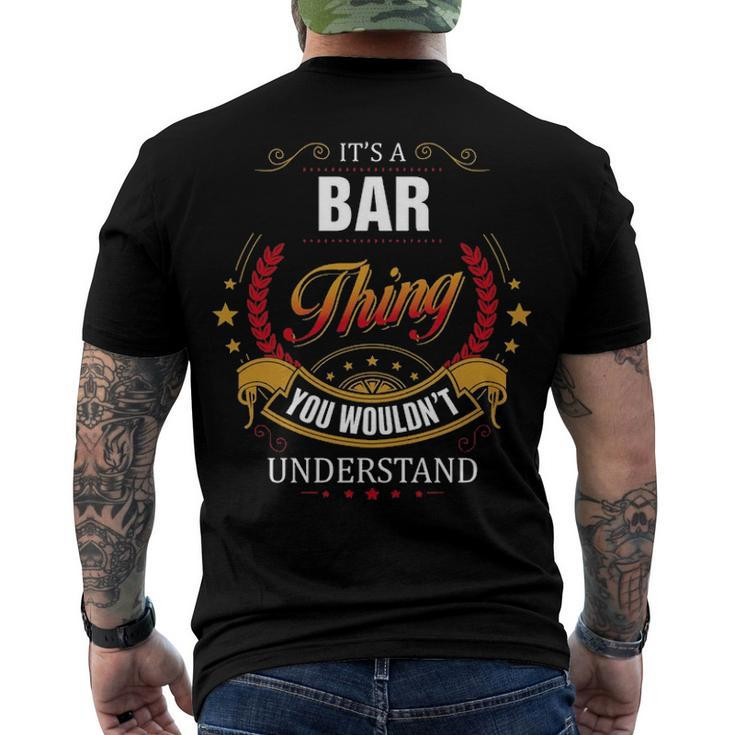 Bar Shirt Family Crest Bar T Shirt Bar Clothing Bar Tshirt Bar Tshirt For The Bar Men's T-Shirt Back Print