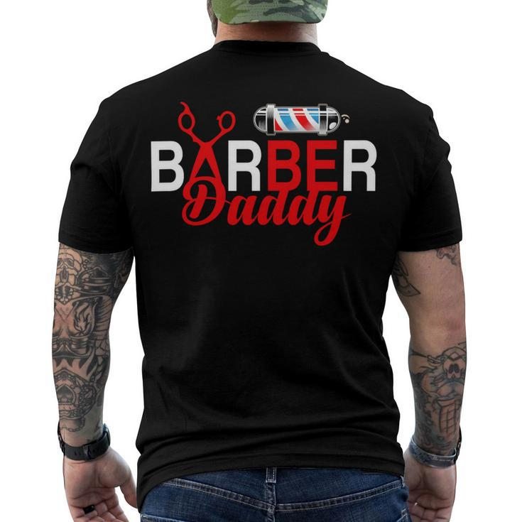 Barber Daddy Fathers Day T Shirts  Men's Crewneck Short Sleeve Back Print T-shirt