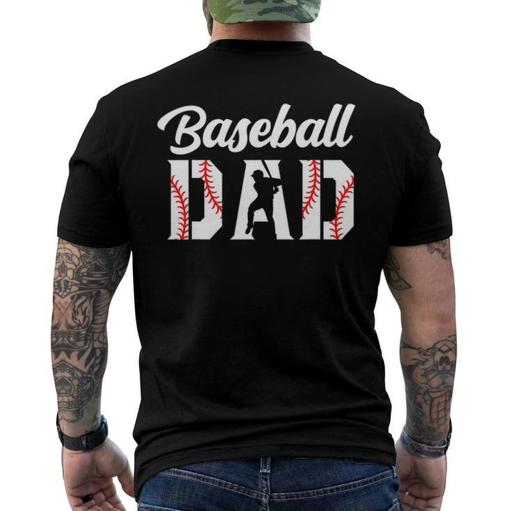 Baseball Dad Apparel - Dad Baseball Men's Crewneck Short Sleeve Back Print T-shirt