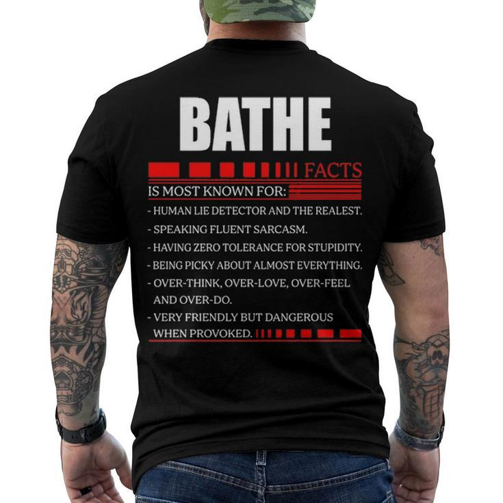 Bathe Fact Fact T Shirt Bathe Shirt Name Bathe Fact Men's T-Shirt Back Print