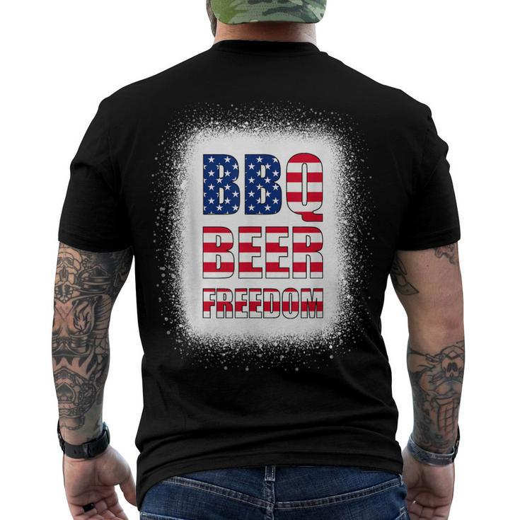 Bbq Beer Freedom America Usa Party 4Th Of July Summer Men's T-shirt Back Print