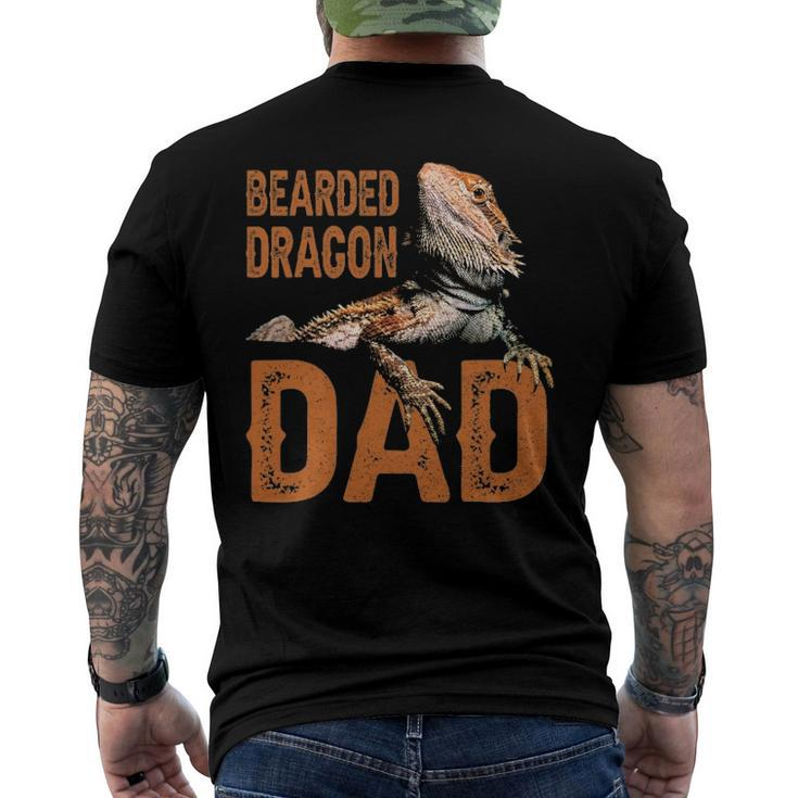 Bearded Dragon Dad - Bearded Dragon Papa Father Men's Back Print T-shirt