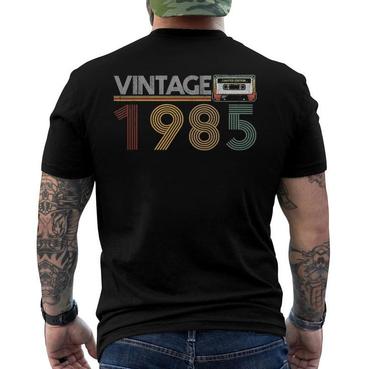 Best Of 1985 37 Years Old Cassette Vintage 37Th Birthday Men's Back Print T-shirt