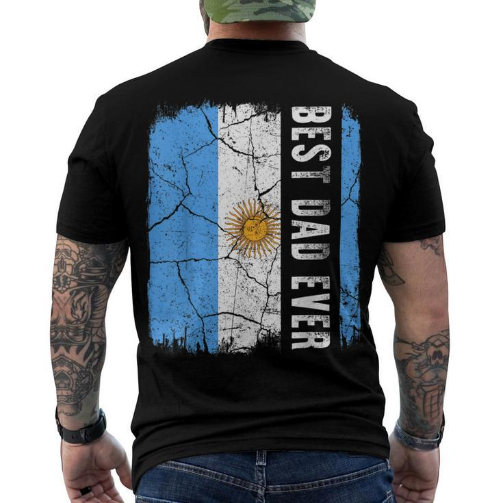 Best Argentinian Dad Ever Argentina Daddy Fathers Day Men's Crewneck Short Sleeve Back Print T-shirt