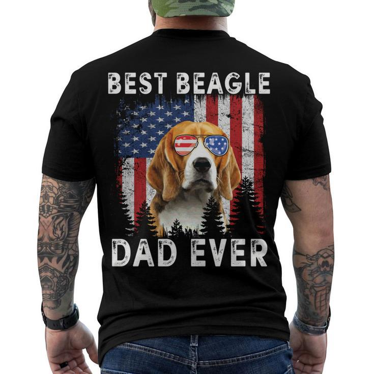 Best Boxer Dad Ever American Flag Fathers Day 4Th Of July Men's T-shirt Back Print