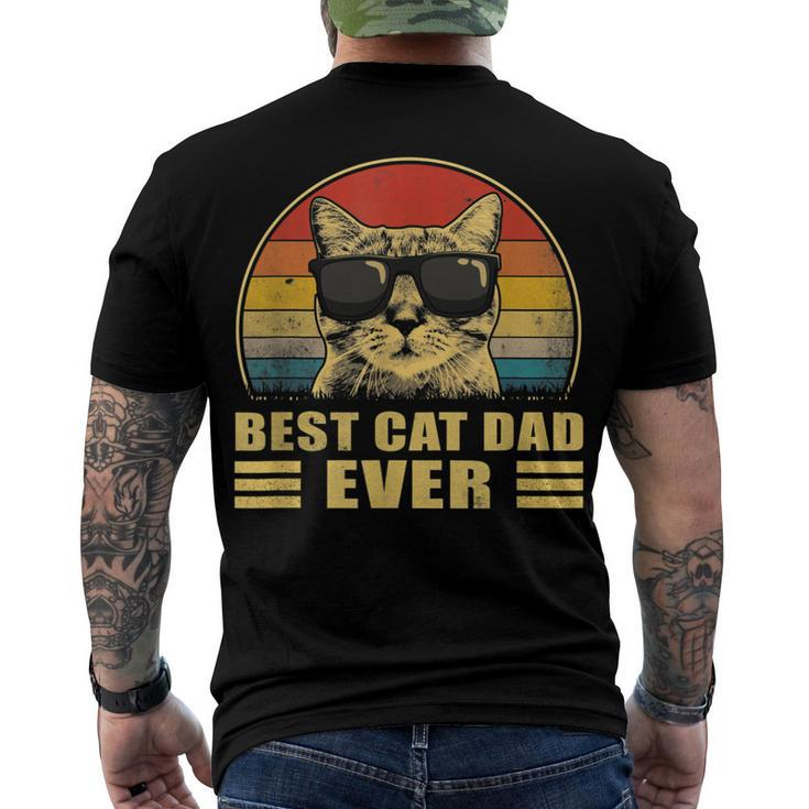 Best Cat Dad Ever Bump Fit Fathers Day Daddy For Men Men's Back Print T-shirt