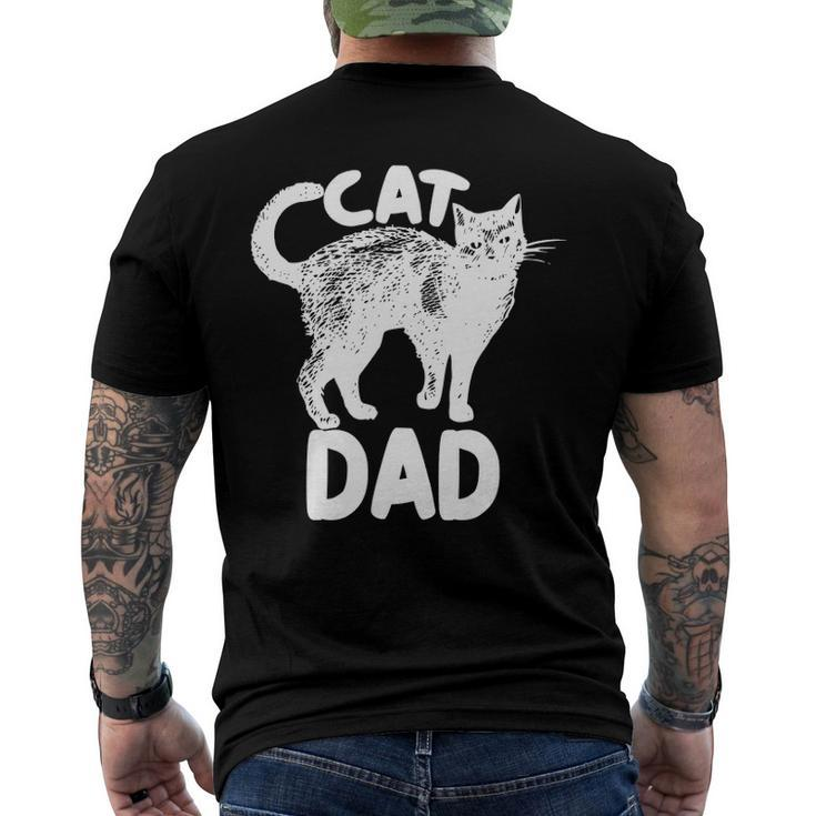 Best Cat Dad Fathers Day Kitty Daddy Papa Christmas Men's Back Print T-shirt