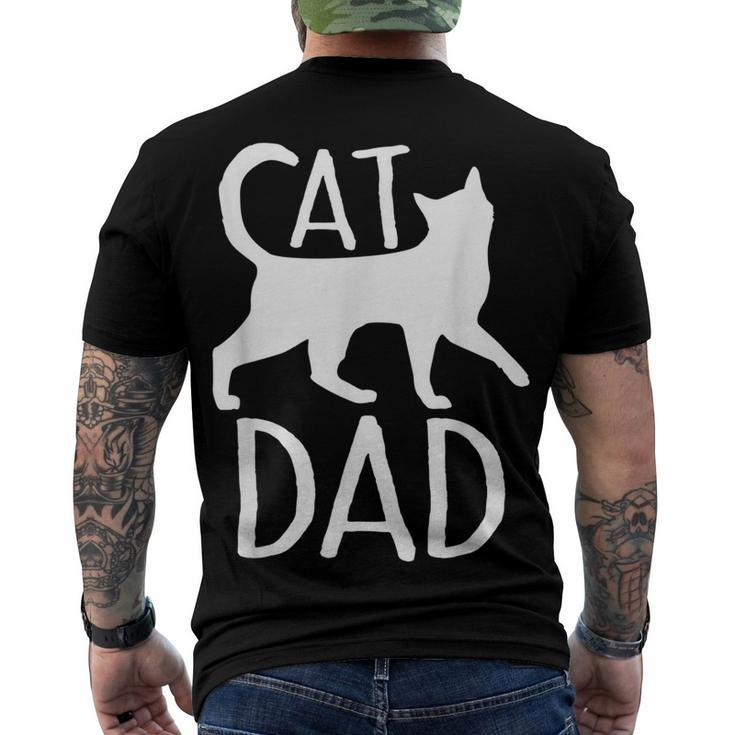 Best Cat Dad Fathers Day Kitty Daddy Papa Christmas V3 Men's T-shirt Back Print