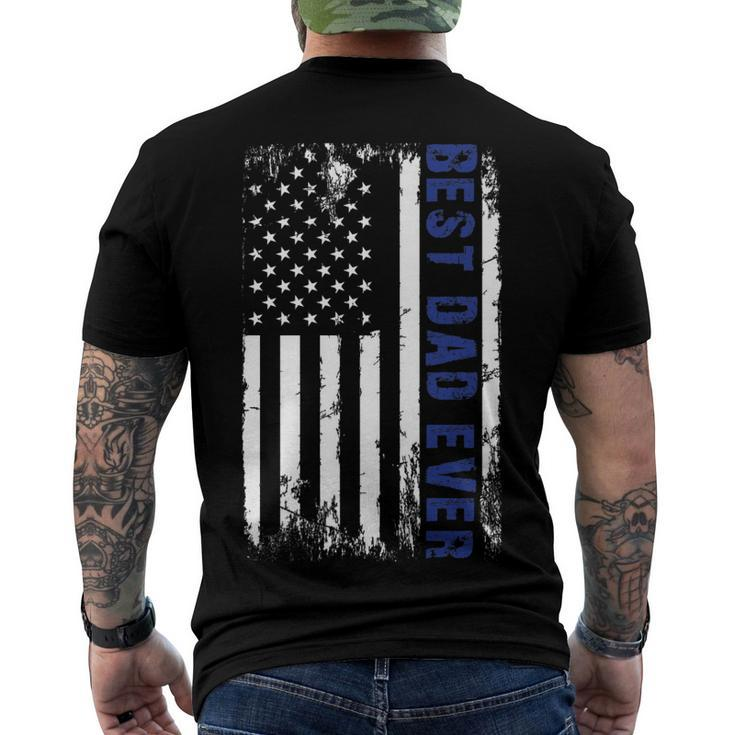 Best Dad Ever Military Pride - 4Th Of July Usa Flag Men's T-shirt Back Print