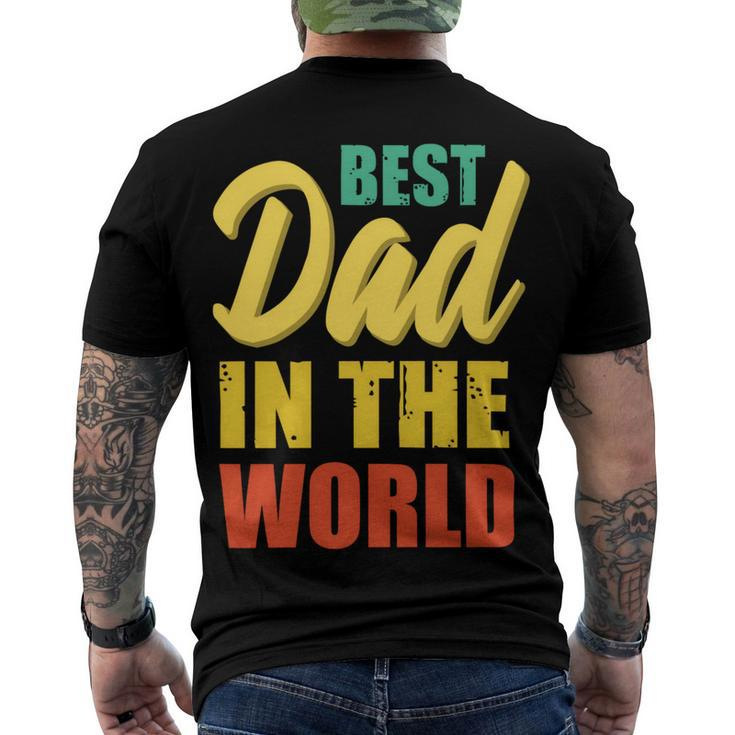 Best Dad In The World Fathers Day T Shirts Men's Crewneck Short Sleeve Back Print T-shirt
