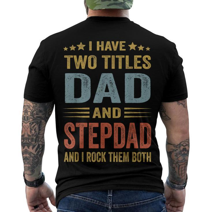 Best Dad And Stepdad Cute Fathers Day From Wife V3 Men's Back Print T-shirt
